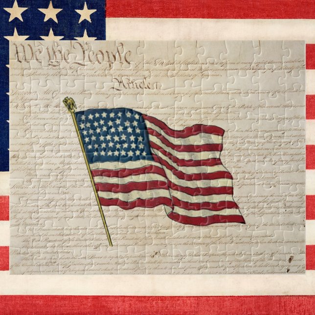 Constitution of the United States, American Flag Jigsaw Puzzle (Creator Uploaded)