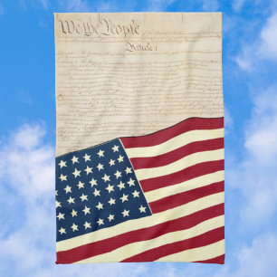 Constitution of the United States, American Flag Kitchen Towel