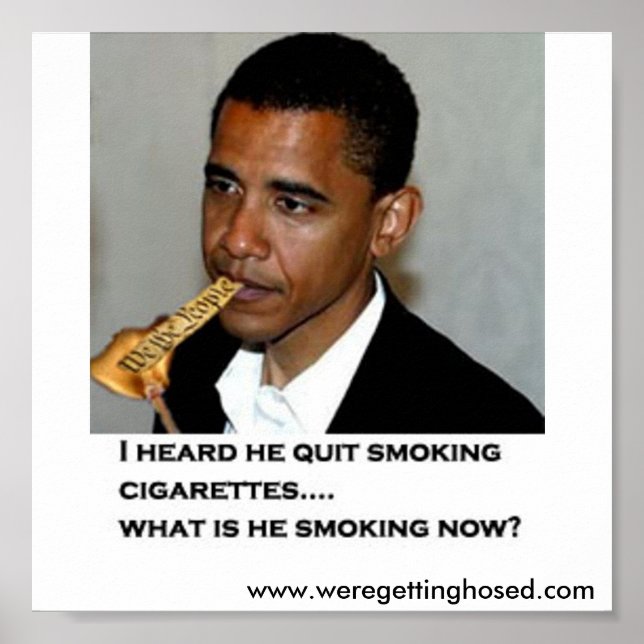 Constitution Smoking Obama Poster (Front)