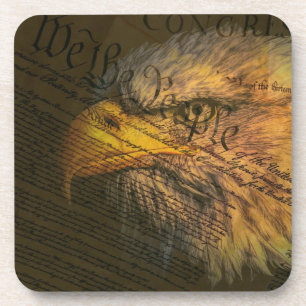 Constitution With Bald Eagle Coaster
