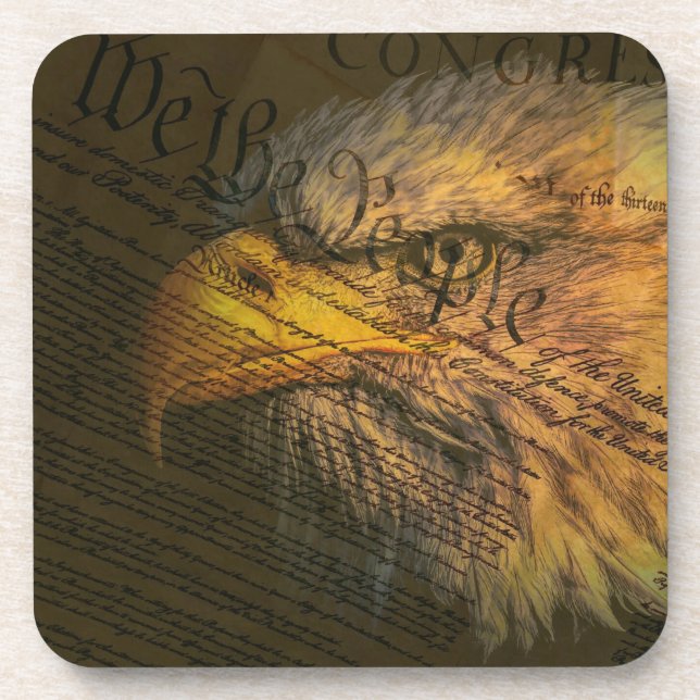 Constitution With Bald Eagle Coaster (Front)