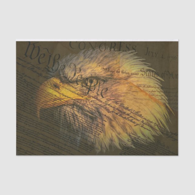Constitution With Bald Eagle Tissue Paper (Front)