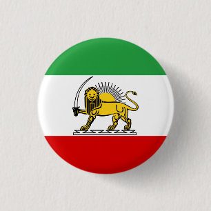 Constitutional Monarchy of Iran flag (1907-1980) 1 Inch Round Button