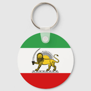 Constitutional Monarchy of Iran flag (1907-1980) Keychain