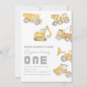 Construction 1er Anniversaire Invitation