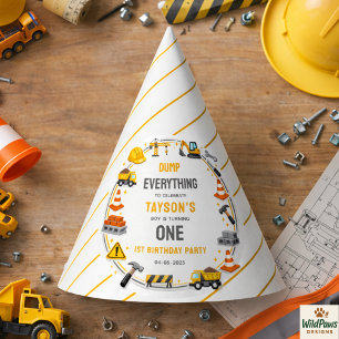 Construction 1ST Birthday Builder Truck Party Hat