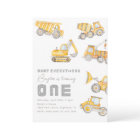 Construction 1st Birthday Invitation
