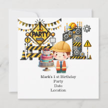 Construction 1st Birthday Party