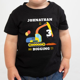 Construction 3rd Birthday Toddler T-shirt