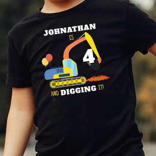 Construction 4th Birthday Toddler T-shirt