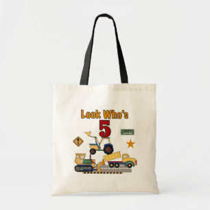 Construction 5th Birthday Tshirts and Gifts Tote Bag