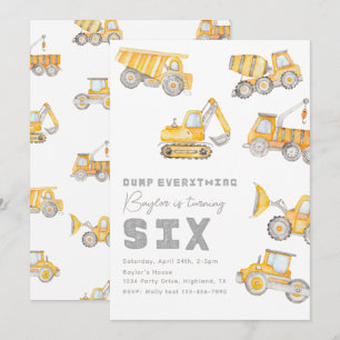 Construction 6ème anniversaire Invitation