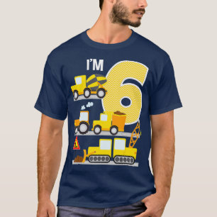 Construction 6th Birthday Dump Truck Tractor T-Shirt