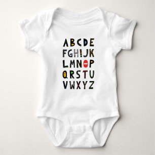 Construction Alphabet Baby Bodysuit