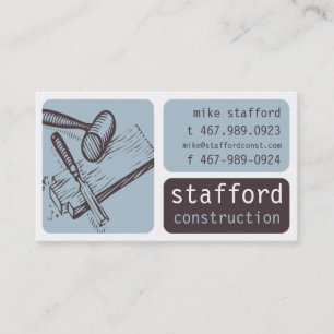 Construction and Carpentry Business Card