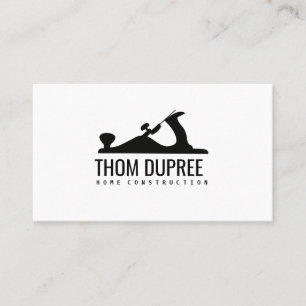 Construction and Carpentry Carpenter Hand Plane Business Card