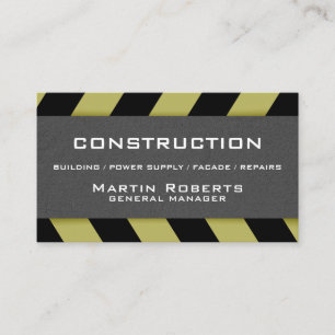 Construction and concrete service business card