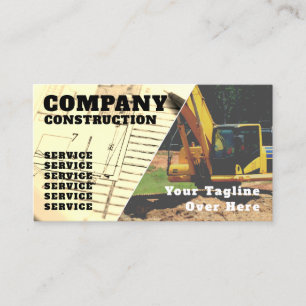 Construction and engineering inspired business card