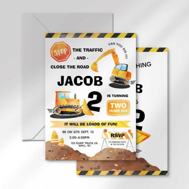 Construction Anniversaire Invitation N'importe que (Créateur téléchargé)