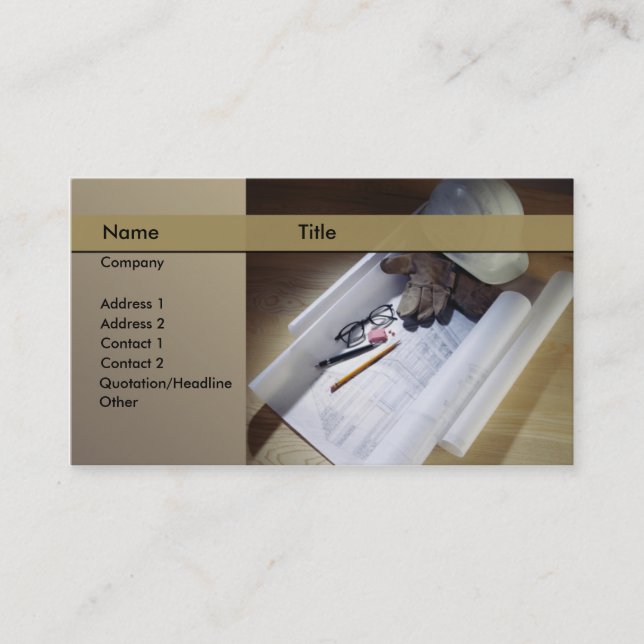 construction / architect business card (Front)