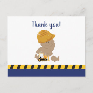 Construction Baby Boy Baby shower Merci notes