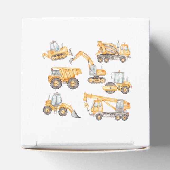 Construction Baby Shower Dump Truck Party Favor Box (Top)