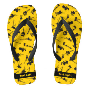 Construction Background Flip Flops