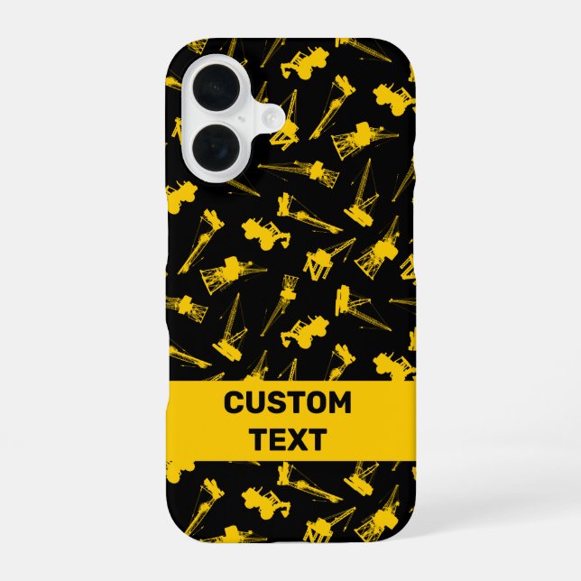 Construction Background iPhone 16 Case (Back)