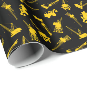 Construction Background Wrapping Paper