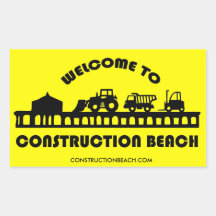 Construction Beach Sticker