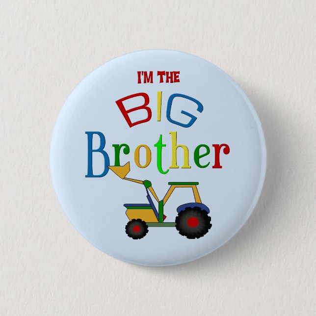 Construction Big Brother Gifts 2 Inch Round Button (Front)
