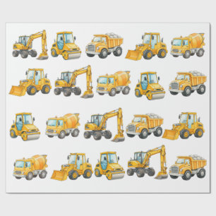 Construction Birthday Balloons   Birthday Zone Wrapping Paper