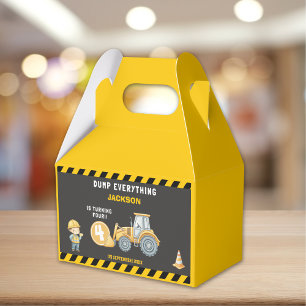 Construction Birthday Boy 4th   Truck Party  Favor Box