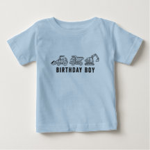Construction Birthday Boy Shirt for Toddler Boys