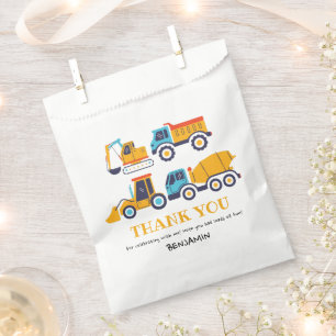 Construction Birthday Dump Truck Party Thank You Favour Bag