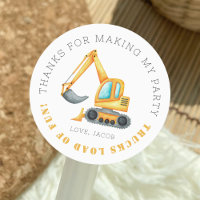 Construction Birthday Dump Truck Thank you
