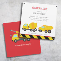 CONSTRUCTION birthday invitation