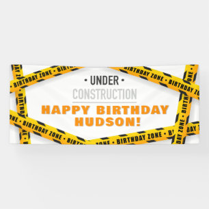 Construction Birthday Party Banner – Yellow Dump 