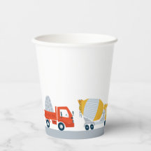 Construction Birthday Party Cups