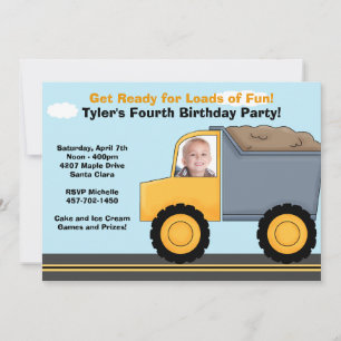 Construction Birthday Party Invitation