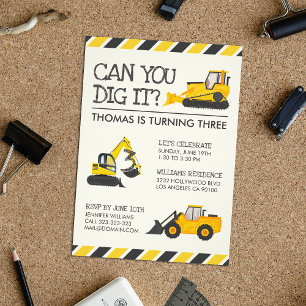 Construction Birthday Party Invitation