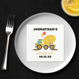 Construction Birthday Party Napkin