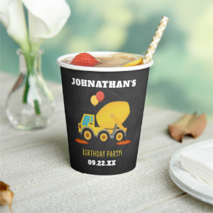 Construction Birthday Party Paper Cups