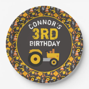Construction Birthday Party  Paper Plate
