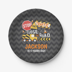 Construction Birthday Party Plate Dump Truck