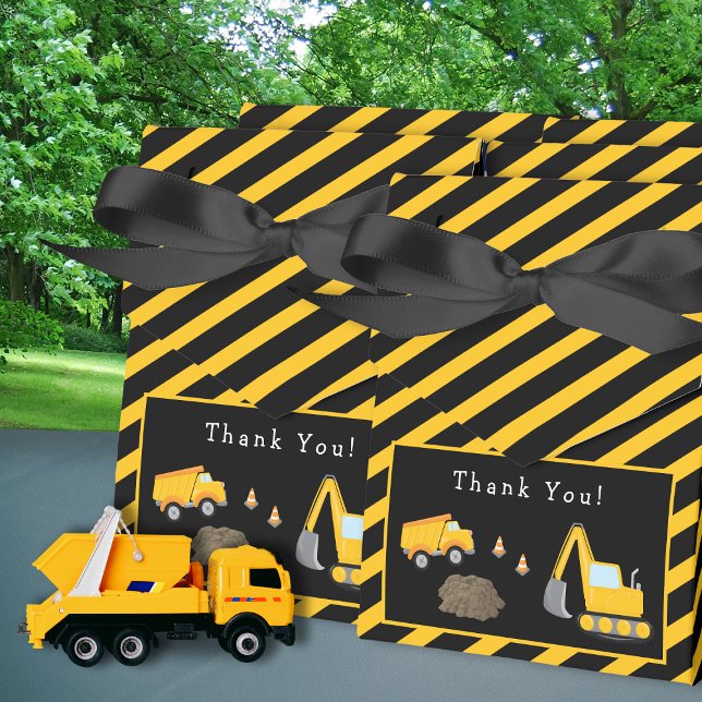 Construction Birthday Party Thank You Favor Box (Creator Uploaded)