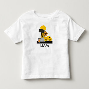 Construction Birthday Shirt, Dump Truck Age 1 Toddler T-shirt