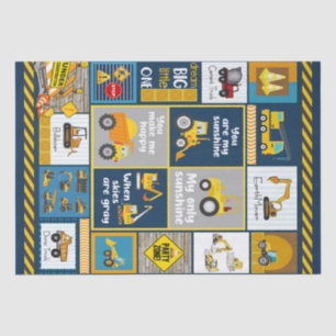 Construction Blanket, Construction Gifts Tissue Paper
