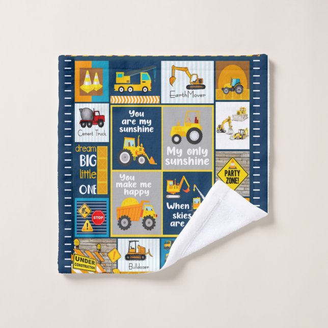 Construction Blanket, Construction Gifts Wash Cloth (Wash Cloth)