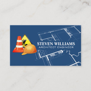 Construction   Blueprint  Business Card